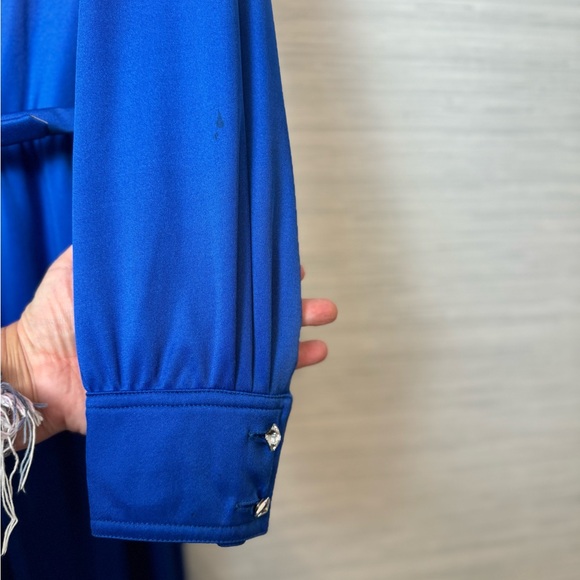 FAB Vintage 1970’s Joan Leslie by Kasper Royal Blue Evening Dress. Women’s 14 - Picture 9 of 9